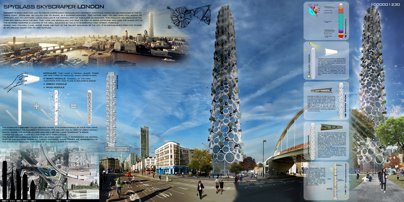 Illustration for article titled 10 propuestas de rascacielos imposibles para Londres
